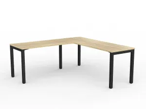 OL Axis Melamine Top Metal Frame Office Desk with Return thumbnail 8