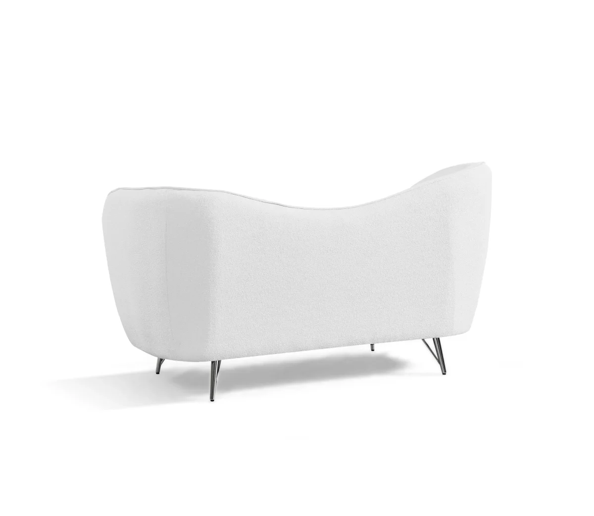 BT Claudia 2 Seater Sofa Grey, Black Velvet & White Bertoni Boucle
