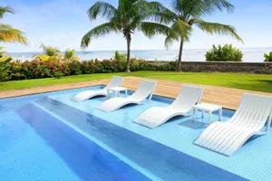 FL Slim 4 Slim Poolside Sunlounger & 2 Ocean Side Table Package thumbnail 1
