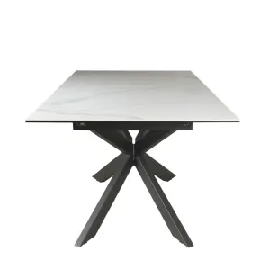 VI Iza Metal Leg Ceramic Top Extandable Dining Table thumbnail 9