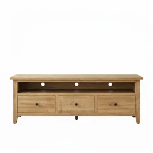 MF Queen Solid Timber TV Unit with Drawers and Niche thumbnail 1