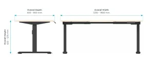OL Klass Electric Height Adjustable Desk with Cable Management thumbnail 5