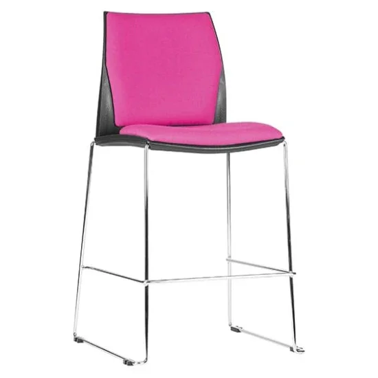 ST Vinn Upholstered Sled Base Stackable Hospitality Stool