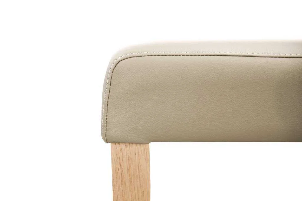 VI Highland PU Leather Upholstered Timber Legs Dining Chair