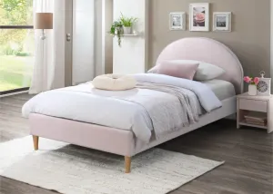 VI Alix Fabric Upholstered Timber Leg Bed thumbnail 2