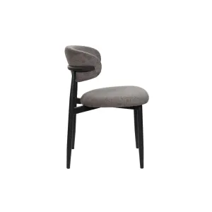 VI Louis Fabric Upholstered Metal Leg Dining Chair thumbnail 4