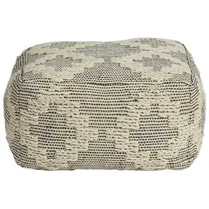SH Ekawood Fabric Upholstered Square Ottoman thumbnail 1
