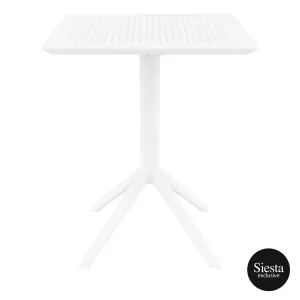 FL Sky 3 Piece Hospitality Square Folding Chat Table & Chair Set thumbnail 7