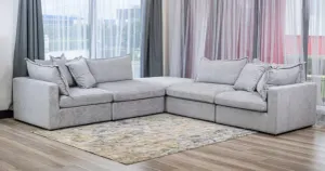 VI Carolina Fabric Corner Lounge with Ottoman thumbnail 4