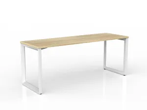 OL Anvil Straight Desk – Oak Top with White Frame thumbnail 9