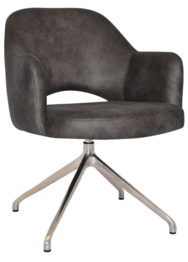 EZ ARM CHAIR ALBURY TRESTLE V2 POLISHED ALUM
