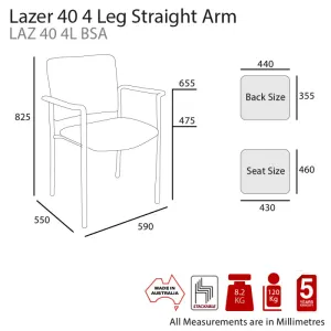 MA Lazer 40 Stackable Fabric or Vinyl Upholstered Armchair thumbnail 2