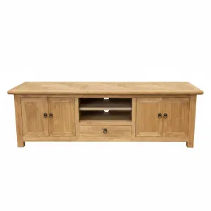 MF Brussels Recycled Elm Timber 2 Door 1 Drawer TV Unit thumbnail 1