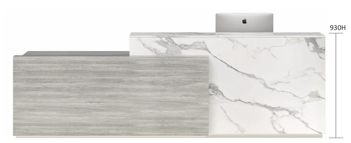 DD Graphite Low Height Reception Counter