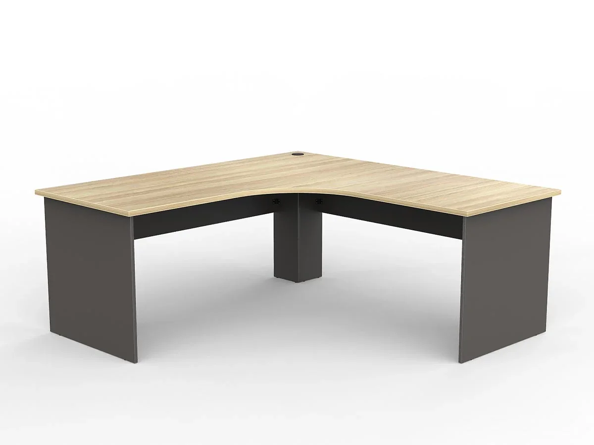 OL AltoSystem 90° Corner Workstation – Oak