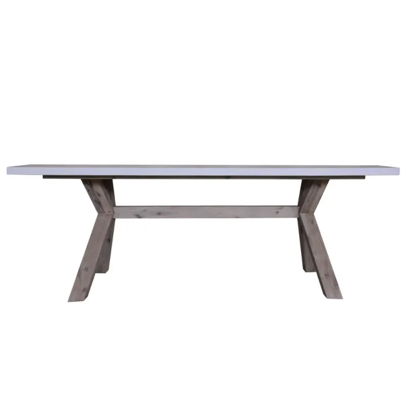 VI LIberty Concrete Top Timber Base Dining Table