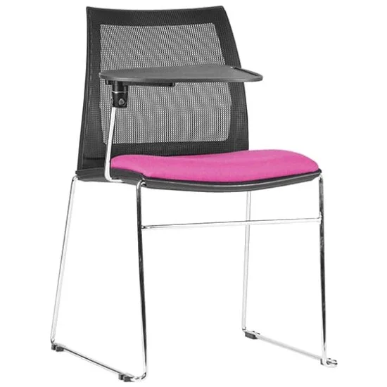 ST Vinn Mesh Back Sled Base Training Chair with Tablet Arms