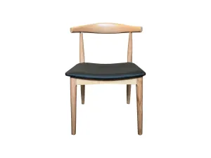 MF Replica Timber Frame PU Leather Seat Dining Elbow Chair thumbnail 1
