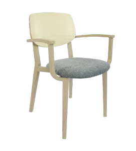 FL Atlanta Upholstered Seat Hospitality Stackable Dining Armchair - Large thumbnail 1