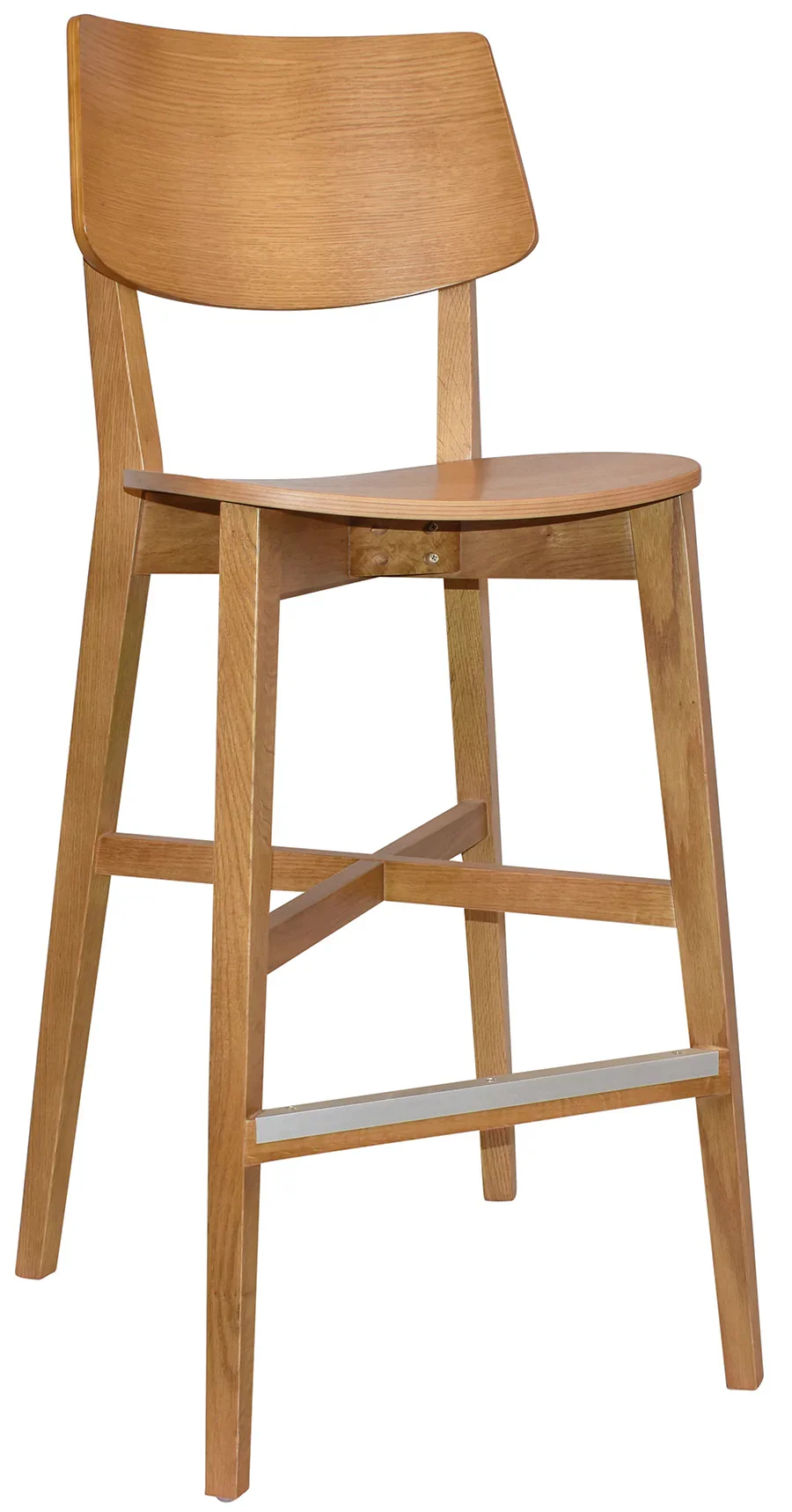EZ Phoenix Light Oak Stained Solid Timber Framed Barstool