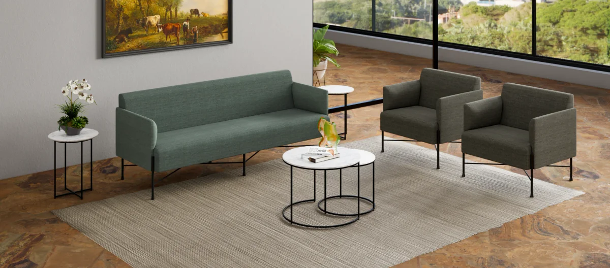 OL Avalon Fabric Upholstered Reception Area Armchair