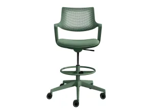 DD Loki Fabric Upholstered Seat Drafting Chair thumbnail 4