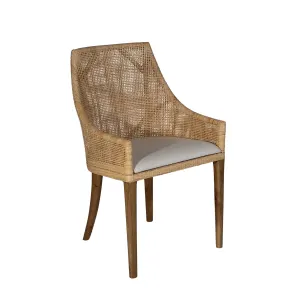 CR Tennessee Timber Framed Rattan Dining Chair thumbnail 7