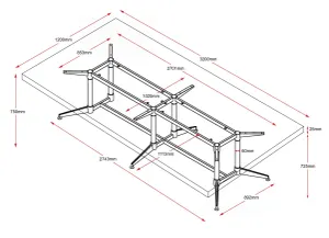 RL Typhoon Metal Frame Boardroom Table thumbnail 3