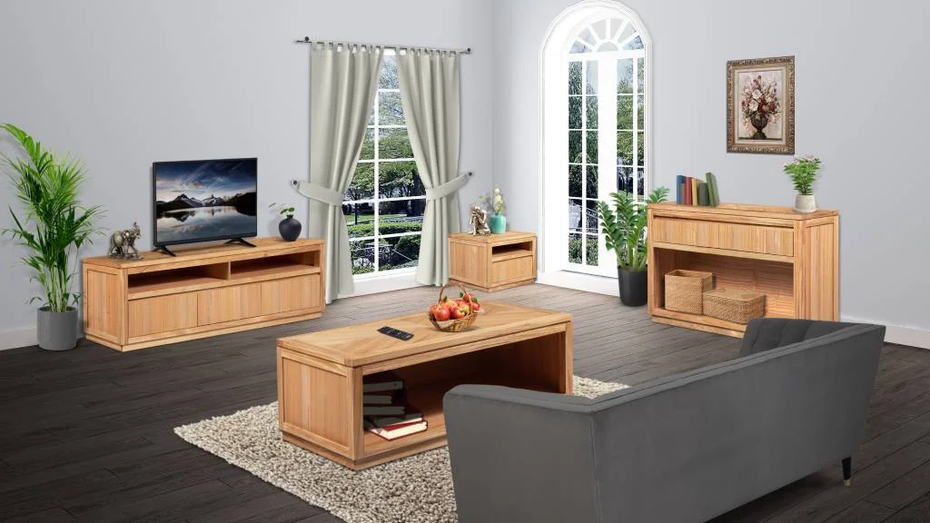 VI Highland Timber Framed 3 Drawer TV Unit