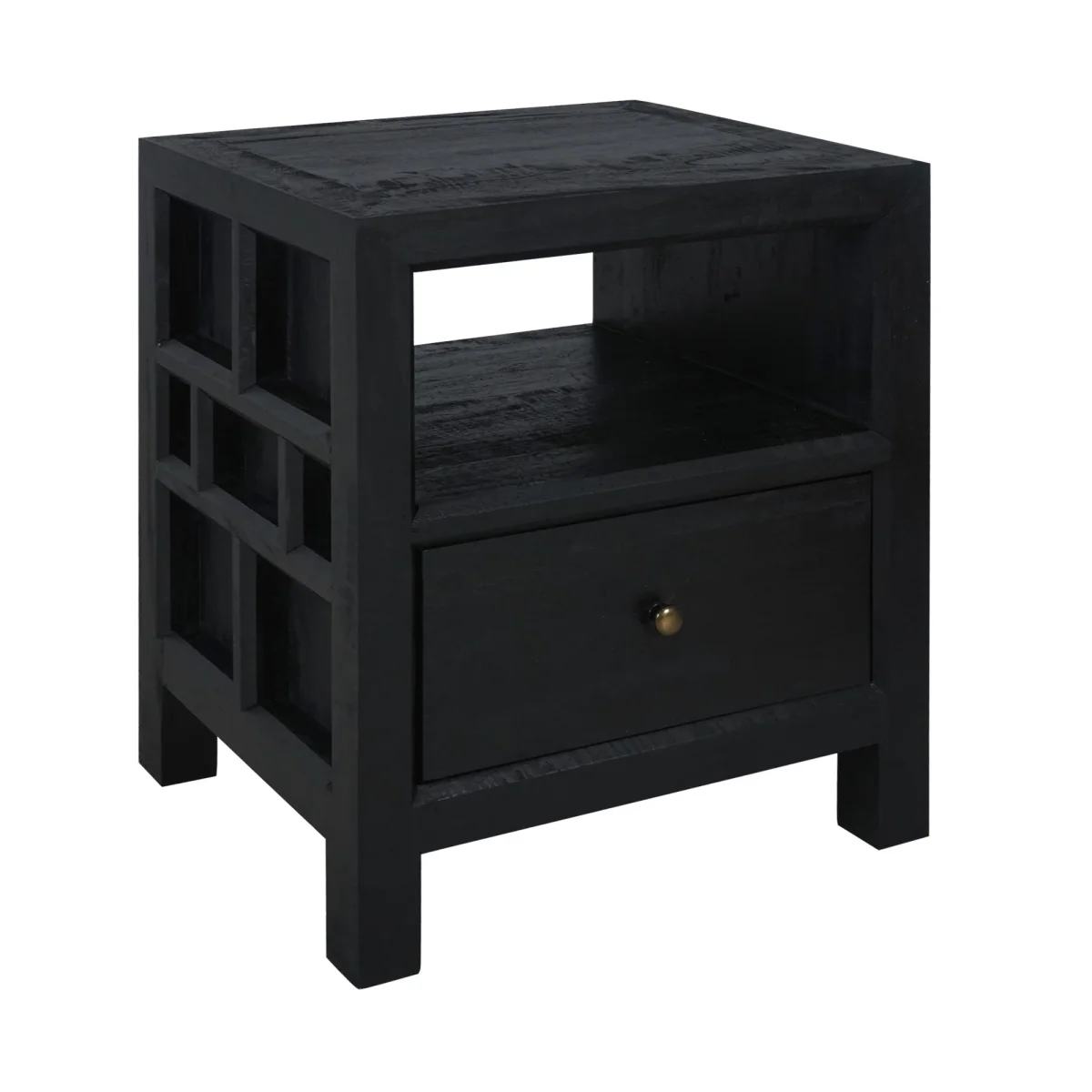 CR Evan Solid Timber 1 Drawer Bedside Table