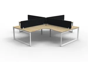 RL Infinity Loop 4 People Corner Workstation with Ecopanel Screen thumbnail 2