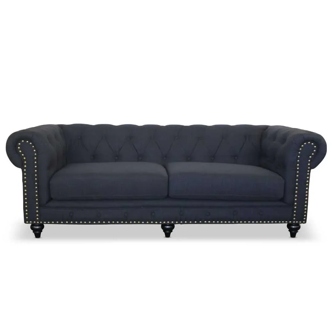 BT Chesterfield Fabric Upholstered 3 Seater Sofa