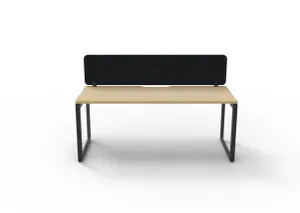 RL Infinity Loop Leg Single Sided Workstation with Black Eco Panel Screen thumbnail 8