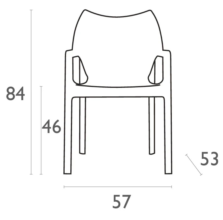 FL Diva Hospitality Stackable Outdoor Chair