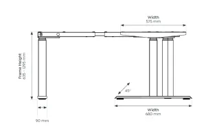 OL AgileMotion+ Electric Height Adjustable 120° Corner Desk thumbnail 4