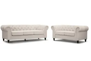 VI Taegon 3 Seater + 2 Seater Sofa Set - Beige thumbnail 2
