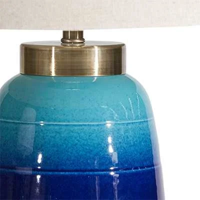 SH Azure Ceramic Base Table Lamp