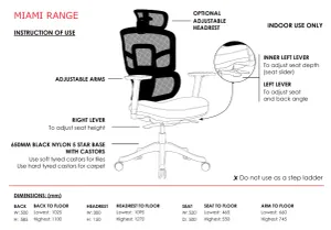 ST Miami Mesh Back Executive Chair thumbnail 6