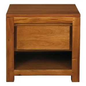 CT Amsterdam Solid Mahogany Timber 1 Drawer Bedside Table thumbnail 4