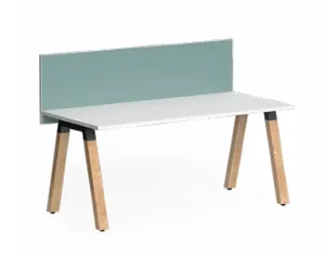 OL Edge25 Top Mounted Screen for Fixed Height Single Sided Desk - White Frame thumbnail 2