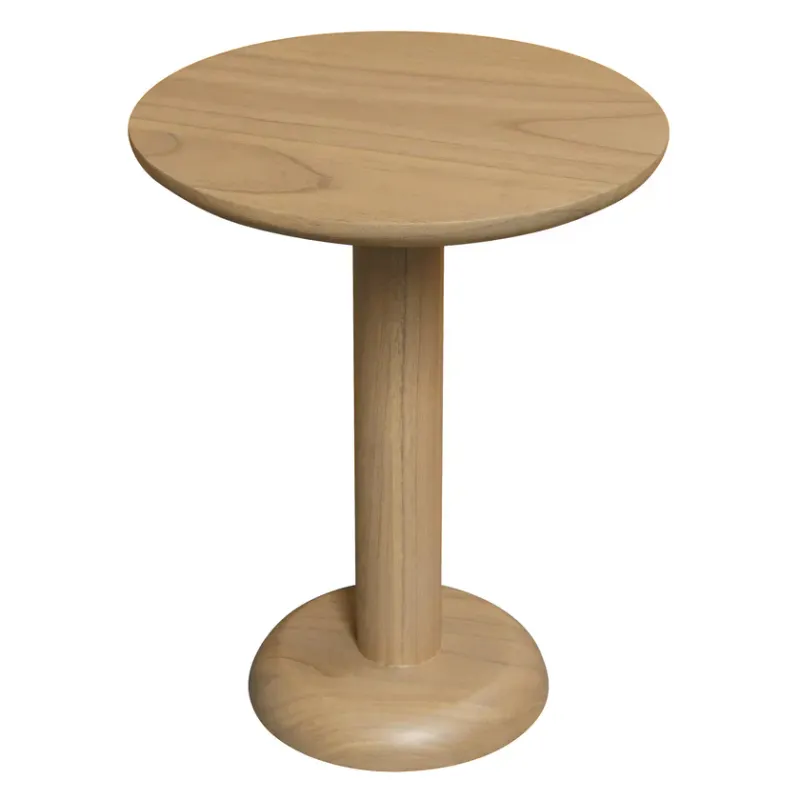 CT Oslo Solid Mindi Timber Round Side Table