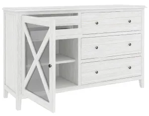 VI Clifton Solid Timber 5 Drawer 1 Glass Door Dressing Table thumbnail 2