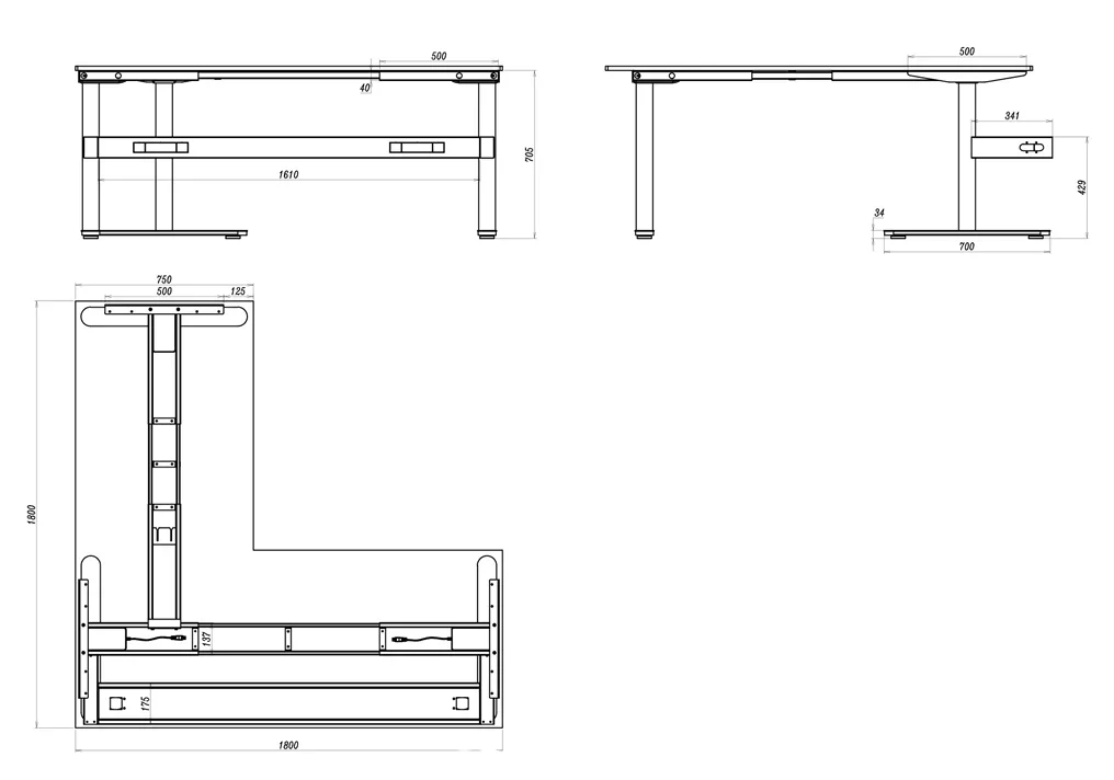 RL Halo Static Corner Workstation with Eco Panel Screen thumbnail 4