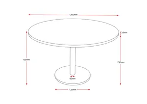 RL Estilo Disc Base Round Meeting Table thumbnail 3