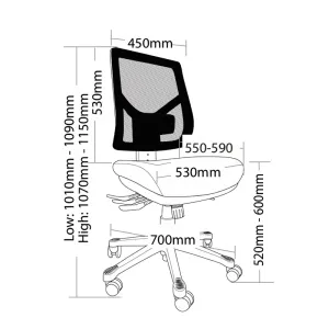 ST Kenzo Mesh Back Task Chair thumbnail 3