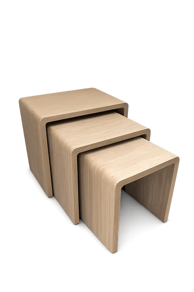 VI Farrah MDF 3 Piece Nest of Coffee Tables