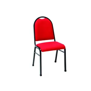 MA Bistro Fabric or Vinyl Upholstered Metal Legs Hospitality Stackable Chair thumbnail 1