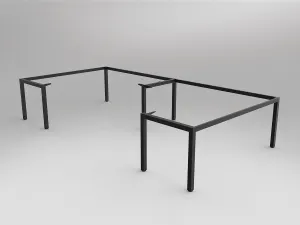 OL Axis Black 90° Corner 2-User Workspace Frame thumbnail 1