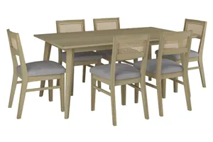 VI Malmo Timber Frame Fabric Seat Dining Chair thumbnail 3