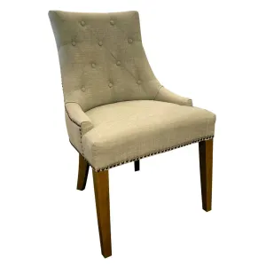 VI Monte Fabric Upholstered Timber Leg Dining Chair thumbnail 1